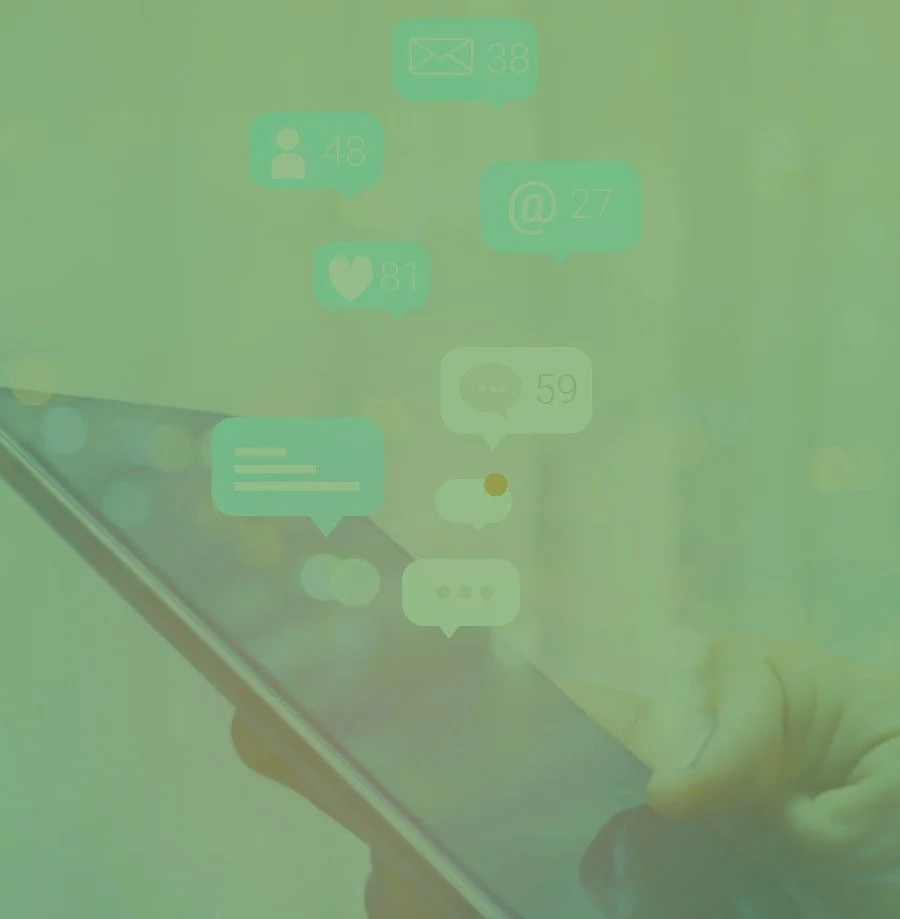 Social media-ontwerp op een telefoon